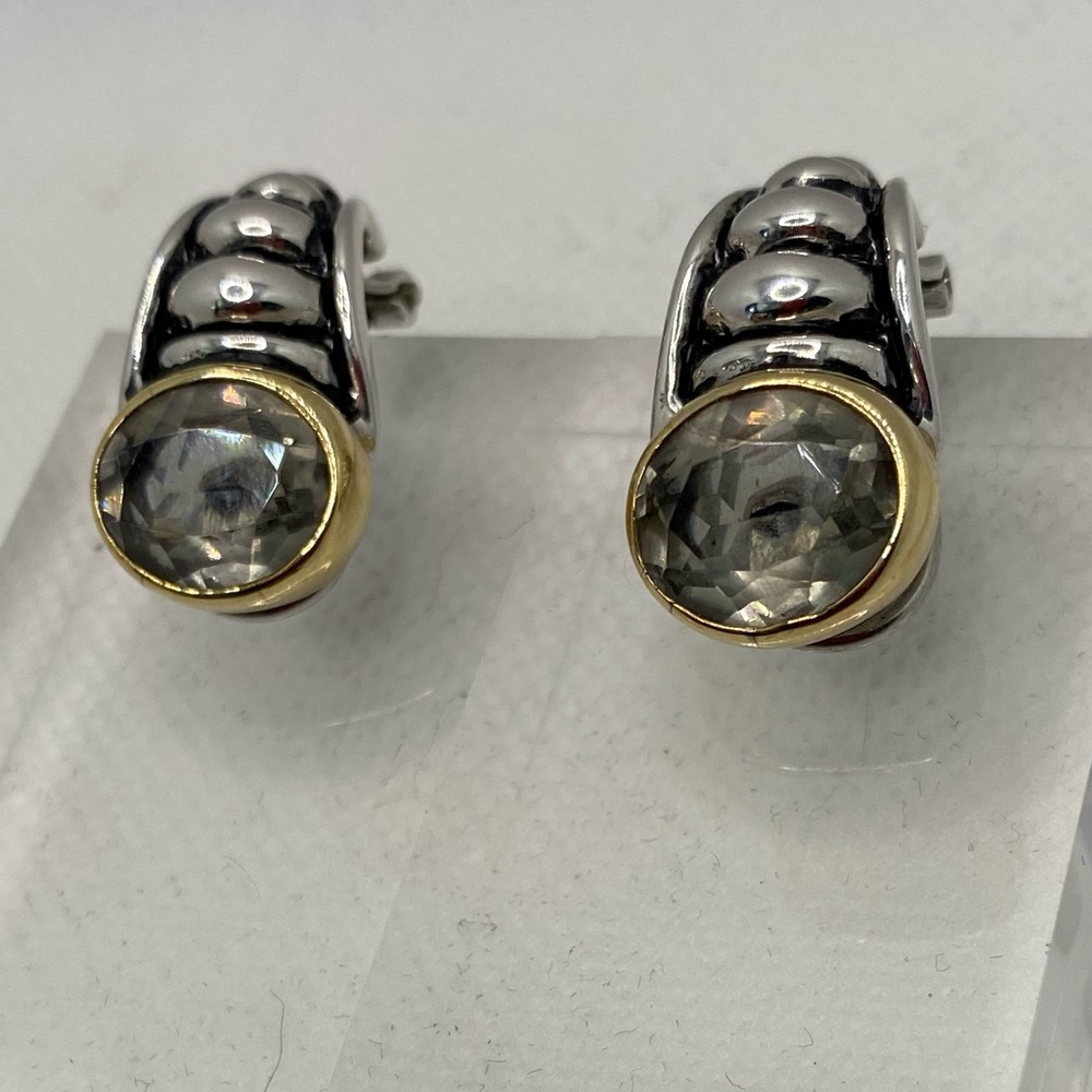 Pierced earrings.